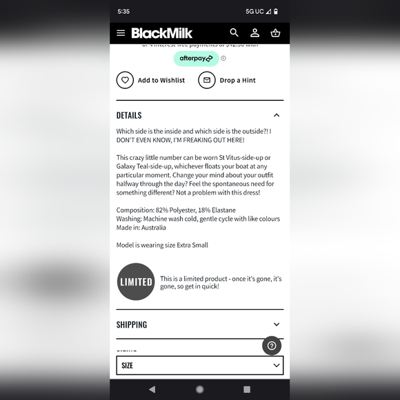 ST VITUS VS GALAXY TEAL INSIDE OUT DRESS - Picture 4 of 6